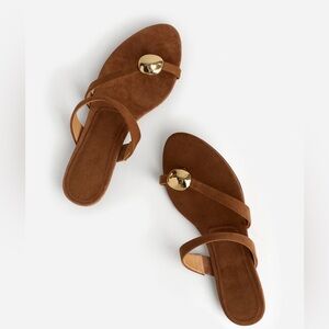 NWT Madewell The Mila Organic Hardware Thong Slide Sandals Women’s Sz 7